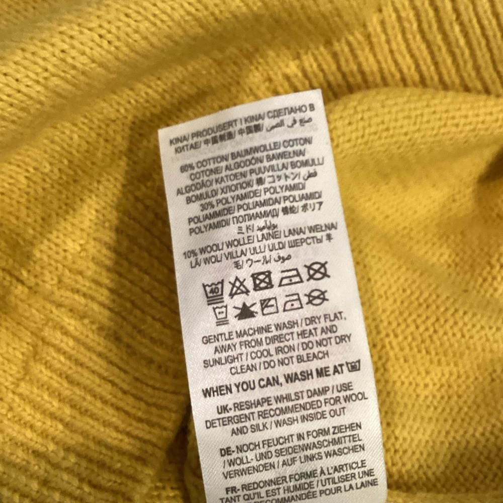 Yellow Kids Fair Isle Cardigan Sweater - Picture 4 of 5